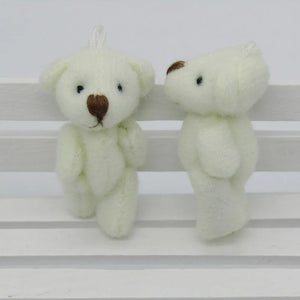 100Pcs/Lot Kawaii Small Joint Teddy Bears Stuffed Plush 3.5CM Toy Teddy-Bear Mini Bear Ted Bears Plush Toys Wedding Gifts 01301